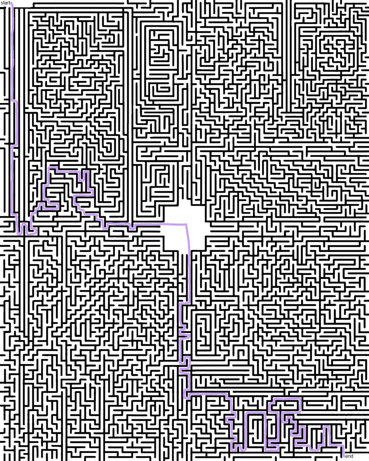a solved labyrinth